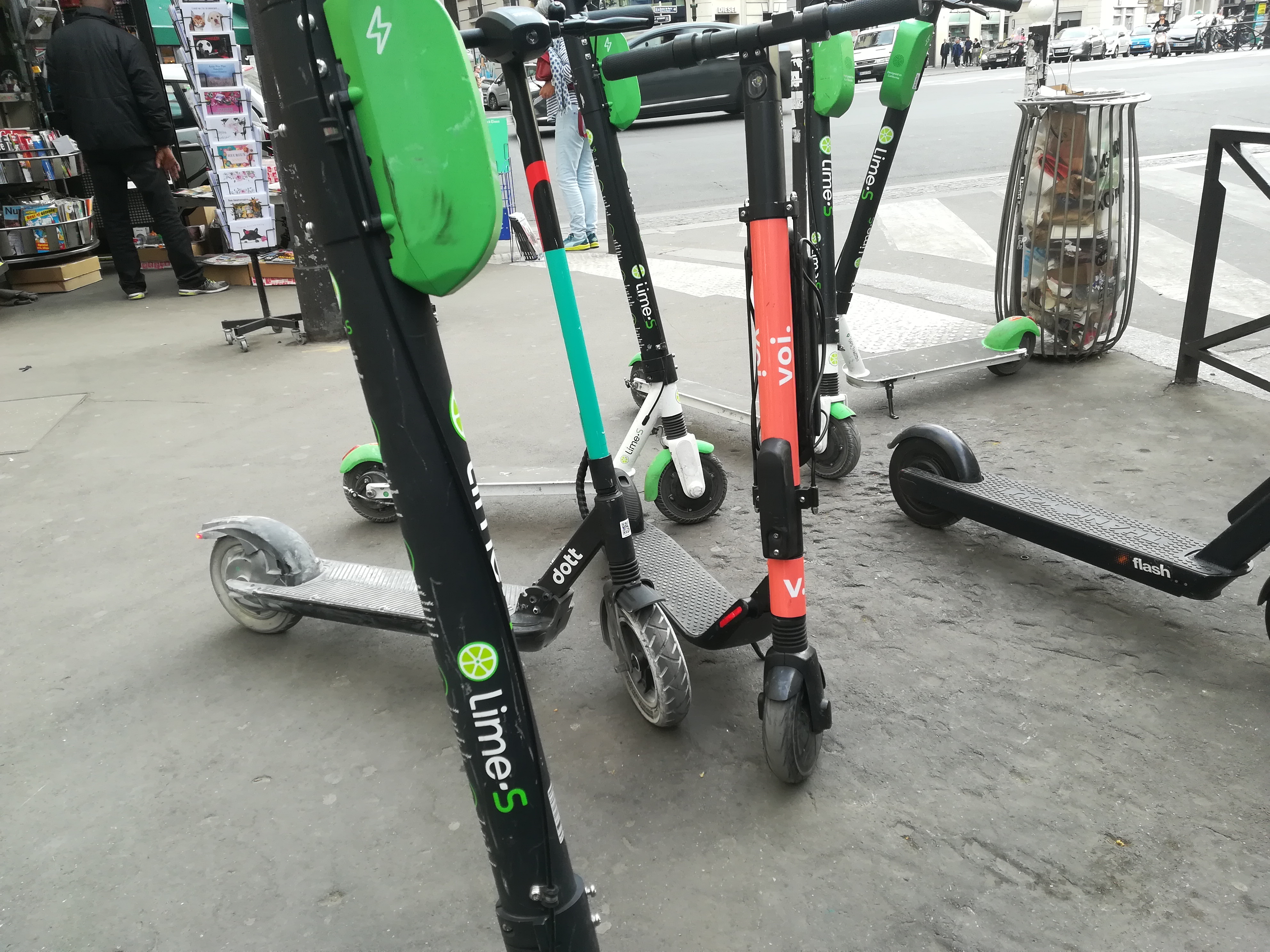 Źródło: https://fr.m.wikipedia.org/wiki/Fichier:Scooters_on_the_sidewalk.jpg